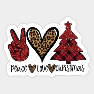 Christmas Peace and Love Sticker